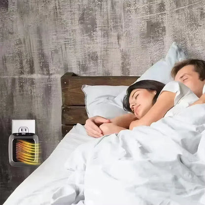 800W Mini Heater for Home Small Bathroom Heating Fans Wall Mounted PTC Ceramic Electric Heater with Remote Control Household