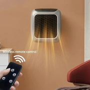 800W Mini Heater for Home Small Bathroom Heating Fans Wall Mounted PTC Ceramic Electric Heater with Remote Control Household